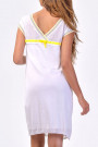 Face of Femininity Lace Designer Dress with Yellow Flowers