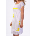 Light & Feminine Yellow Flowers Lace Dress NO-NA ITALY