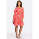 Two Chamomiles Red Cotton Dress SISTE'S ITALY