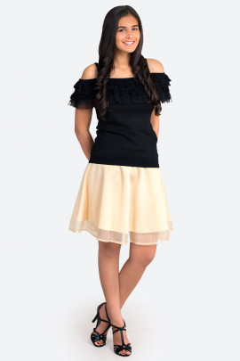 Siste's Charme Circle Skrt with Silk Bottom Line