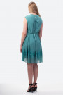 Exquisite Designer Cotton Sequin Dress in Turquoise