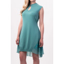 Exquisite Designer Cotton Sequin Dress SISTE'S ITALY Turquoise