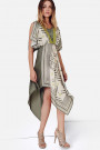 SISTE'S Handkerchief Hem Dress in Malachite Colour