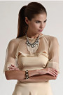 Lolita Silk Top In Beige