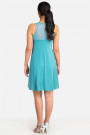 Opaque Turquoise Sleevless Dress by Siste's