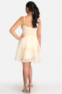 Diana Chic Slip Dress with Silk Skirt in Quartz Beige