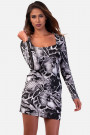 Bodycon Dress with Metal Embellishments