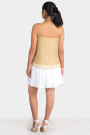 Elegant Silk Top with Spaghetti Straps in Gold