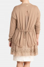 It's All for You Cotton Sequinned Cardigan in Brown