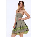 Naughty Girl Layered Cotton Summer Dress SISTE'S ITALY Green