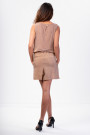 Siste's Cupro V-Neck Playsuit With Sheer Back