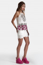 Designer's Embroidery Cotton Top With Spagetti Straps