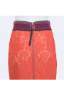 TENAX Red Lace Skirt with Back Zipper