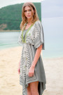 SISTE'S Handkerchief Hem Dress in Malachite Colour