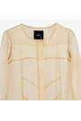 Diana Chic Long Silk Coat In Beige