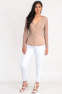 Siste's Cupro Jacket With Sheer Sleeves And Back