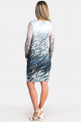 Enchanted Forest Bodycon Dress With Lace Sleeves