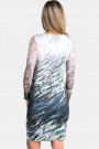 Enchanted Forest Bodycon Dress With Lace Sleeves