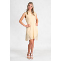 Exquisite Designer Cotton Sequin Dress SISTE'S ITALY Beige