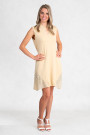 Exquisite Designer Cotton Sequin Dress In Beige