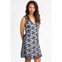 Elegant Lace Over Cotton A-Line Dress SISTE'S ITALY Black