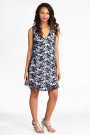 Elegant Lace on Cotton A-Line Dress in Black