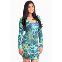 Fairy Dreams Chilly Season Dress in Shades of Green MAYENTL PARIS