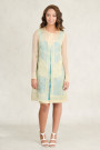 Diana Chic Long Silk Coat In Beige