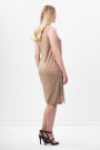 Glowing Waterfall Printed Dress Silk Decorated