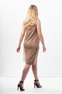Glowing Waterfall Printed Dress Silk Decorated