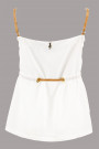 Hollow-Out Embroidered Top with Spagetti Straps