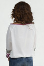 Chic Embroidery Cotton Sequinned Blouse