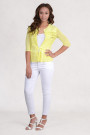 Lovely Romantic Linen Jacket in Yellow 