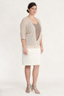 Everyday Elegance Light and Shining Short Cardigan in Beige