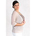 Plus Size Woman Light & Shining Short Cardigan MORE BY SISTE'S Silver Latte
