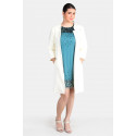 Elegant Classic Long Jacket MORE BY SISTE'S Pearl White