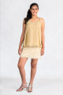 Sequin Shining Mini Skirt in Gold