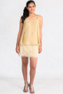 Sequin Shining Mini Skirt in Gold