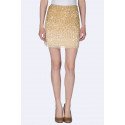 Super Shining Sequin Mini Skirt SISTE'S ITALY Gold