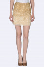 Sequin Shining Mini Skirt in Gold