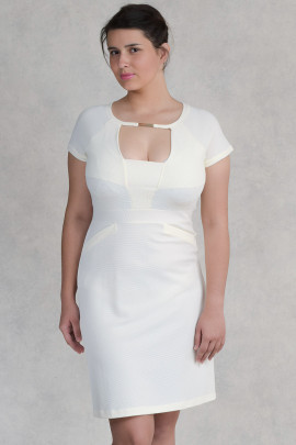 Style at Work Pearl White Midi Dress