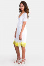 Face of Femininity Fringe Hem Designer Lace Dress