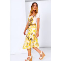 Summer Flowers Embroidered Cotton Skirt SISTE'S ITALY