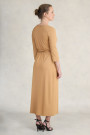 Style at Work Jersey Wrap Dress in Brown