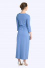Style at Work Jersey Wrap Dress in Blue