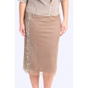 New Pearl In Town Sequined Long Skirt SISTE'S ITALY Brown