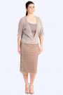 New Pearl in Town Sequined Lace Skirt in Brown