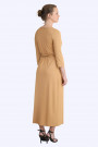 Style at Work Jersey Wrap Dress in Brown