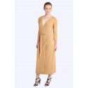 Stylish Classic Long Wrap Dress SISTE'S ITALY Brown