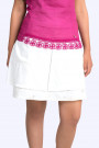 Two Layer Cotton Skirt with Leather Look Belt 